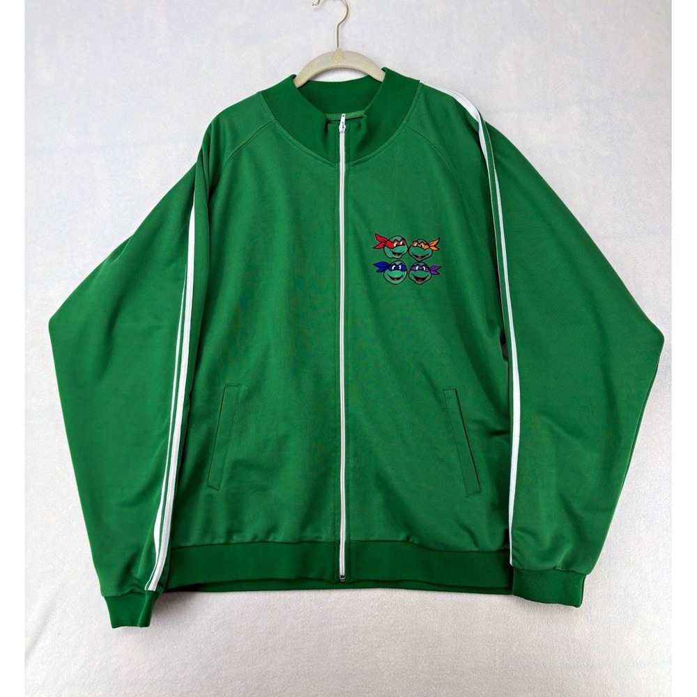 Teenage Mutant Ninja Turtles Green Track Jacket Full Zip Pockets Men's 2XL